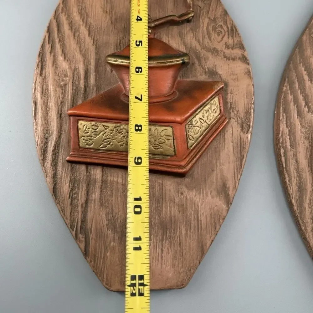 Vintage Farmhouse Kitchen Wall hanging Plaster Wood Grain Vintage Hand Painted